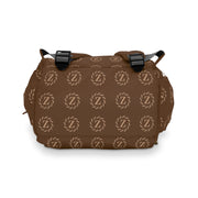 Zenglitz Multifunctional Diaper Backpack - Brown Zenglitz Print Diaper Backpack - Brown Unisex Z Print Backpack - Multifunctional Diaper Backpack - Brown All Over Print Backpack - Zenglitz Print - Brown Backpack