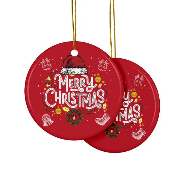 Merry Christmas Ceramic Ornaments holidays ornaments tree decoration ornament(1pc, 3pcs, 5pcs, 10pcs)