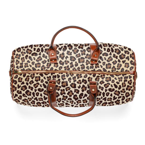 Leopard Print Waterproof Travel Bag Leopard All Over Print Leopard Pattern Tote Bag Canvas Overnight Carry On Leather Travel Bag Passport Holder Tote Bag Aesthetic Leopard Tote Bag Pattern for Her