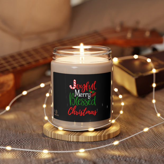 Joyful Merry Christmas Scented Soy Candle, 9oz Merry Christmas Candle, Blessed Happy Holidays, Christmas Soy Candle, Secret Santa Gift Family Christmas Gift, Corporate Gifts Holiday, Gift for her