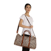 Leopard Print Waterproof Travel Bag Leopard All Over Print Leopard Pattern Tote Bag Canvas Overnight Carry On Leather Travel Bag Passport Holder Tote Bag Aesthetic Leopard Tote Bag Pattern for Her