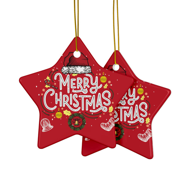 Merry Christmas Ceramic Ornaments holidays ornaments tree decoration ornament(1pc, 3pcs, 5pcs, 10pcs)