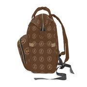 Zenglitz Multifunctional Diaper Backpack - Brown Zenglitz Print Diaper Backpack - Brown Unisex Z Print Backpack - Multifunctional Diaper Backpack - Brown All Over Print Backpack - Zenglitz Print - Brown Backpack