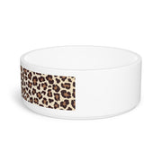 Modern Leopard Print Pet Bowl, Posh Pet Bowl, Chic Cat Food Dish, Food and Water Bowls for Dogs, Ceramic Pet Bowl, Glam Pet Bowl