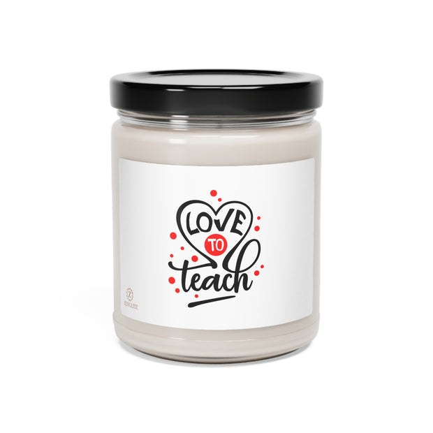 Fuel The Passion: "Love to Teach" Scented Candle for Educators | Love to Teach Soy Candle Gift (9oz)