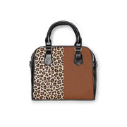 Brown Leopard Leather Shoulder Handbag Leopard Purse, Animal Print Cheetah Pattern Cute Small Shoulder Bag High Grade PU Leather Women Designer Handbag