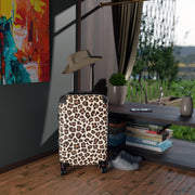 Leopard Print Suitcase, Leopard Print luggage on wheels, , luggage with lock, unique luggage, luggage with swivel, travel style, travel bag, weekender bag, spinner