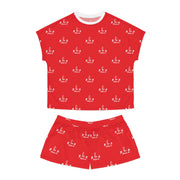 "Be Mine" Valentine's Day Short Pajama set for women | White Be Mine Women's Red Short Pajama Set | Cute Red vCozy Pj's, Heart Pajama Set, Red Printed Women's Set, Gift for Girl Friend