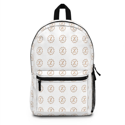 White Zenglitz Print Backpack - Z Print Backpack - White Z Glamour Print Backpack - All Over Print Backpack - Zenglitz Print - Backpack