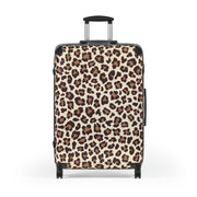 Leopard Print Suitcase, Leopard Print luggage on wheels, , luggage with lock, unique luggage, luggage with swivel, travel style, travel bag, weekender bag, spinner