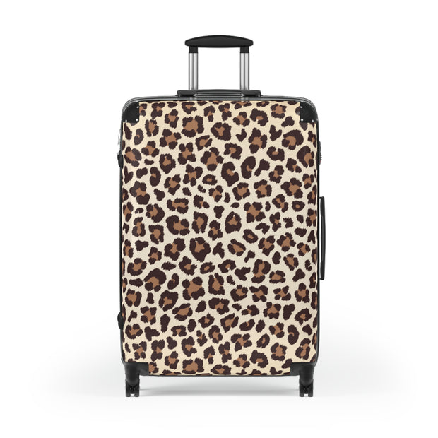 Leopard Print Suitcase, Leopard Print luggage on wheels, , luggage with lock, unique luggage, luggage with swivel, travel style, travel bag, weekender bag, spinner