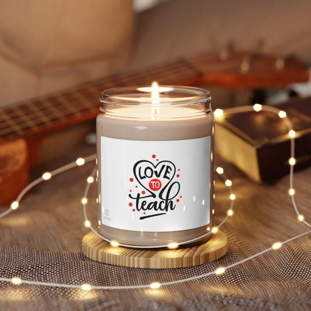 Fuel The Passion: "Love to Teach" Scented Candle for Educators | Love to Teach Soy Candle Gift (9oz)