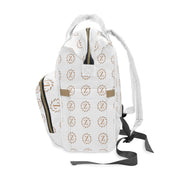 Zenglitz Multifunctional Diaper Backpack - White Zenglitz Print Diaper Backpack - White Unisex Z Print Backpack - White Multifunctional Diaper Backpack - White All Over Print Backpack - Zenglitz Print - Backpack