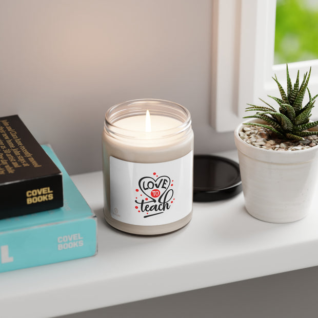 Fuel The Passion: "Love to Teach" Scented Candle for Educators | Love to Teach Soy Candle Gift (9oz)