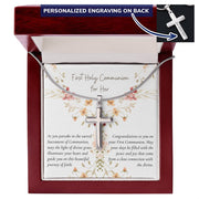 Celebrate This Special Occasion with a Personalized First Holy Communion Cross Necklace