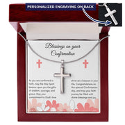 Celebrate Faith with a Personalized His/Hers Confirmation Cross Necklace: Blessings and Inspiration