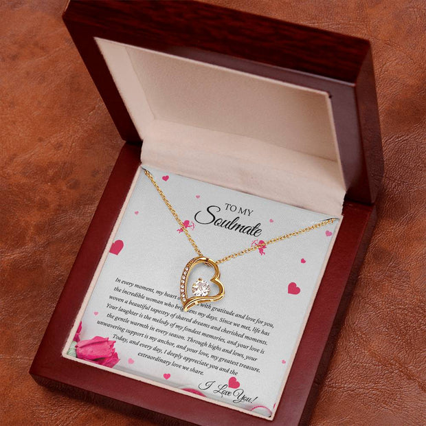 To My Soulmate: Overflowing with Love & Gratitude - Forever Love Necklace