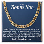 To My Bonus Son |Cuban Link | Cuban Link Chain