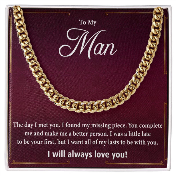 To My Man| Cuban Link Chain