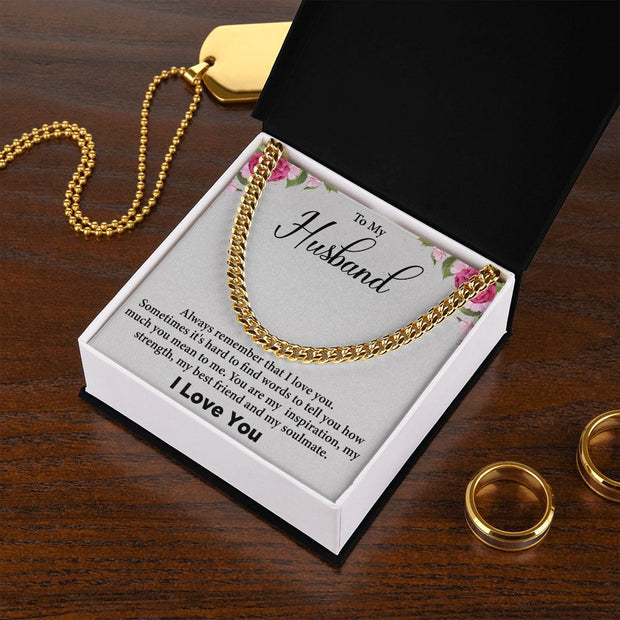 To My Husband|Cuban Link Chain