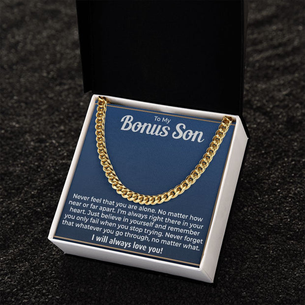 To My Bonus Son |Cuban Link | Cuban Link Chain