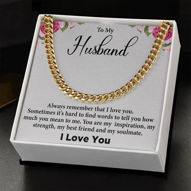 To My Husband|Cuban Link Chain