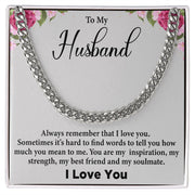 To My Husband|Cuban Link Chain