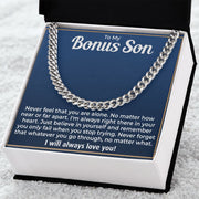 To My Bonus Son |Cuban Link | Cuban Link Chain