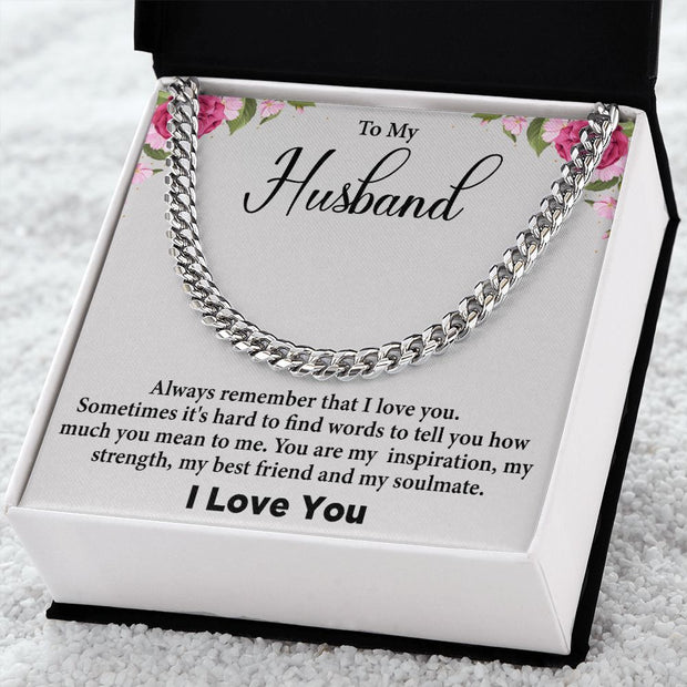 To My Husband|Cuban Link Chain