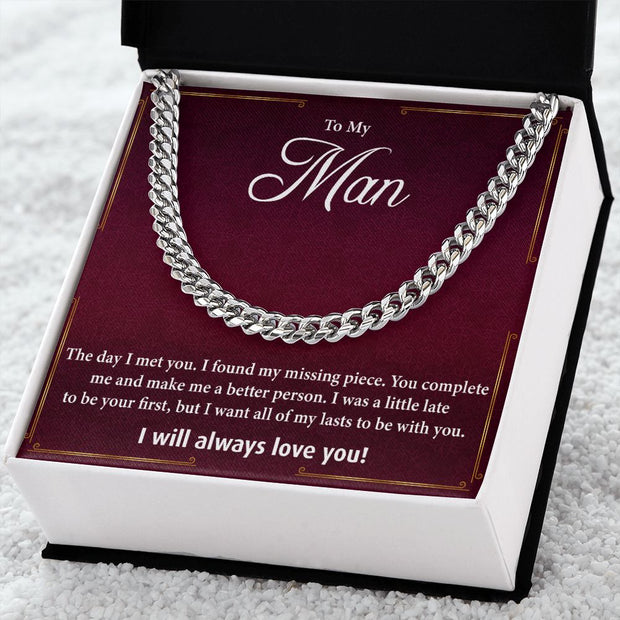 To My Man| Cuban Link Chain