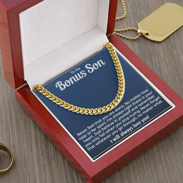 To My Bonus Son |Cuban Link | Cuban Link Chain