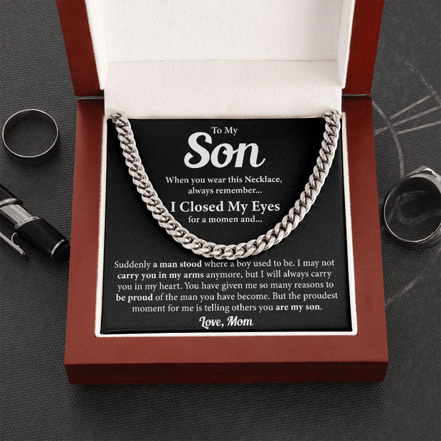 To My Son| Cuban Link Chain