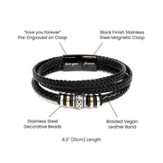 To My Dad - Men's "Love You Forever" Bracelet