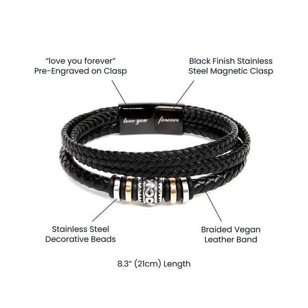 To My Dad - Men's "Love You Forever" Bracelet