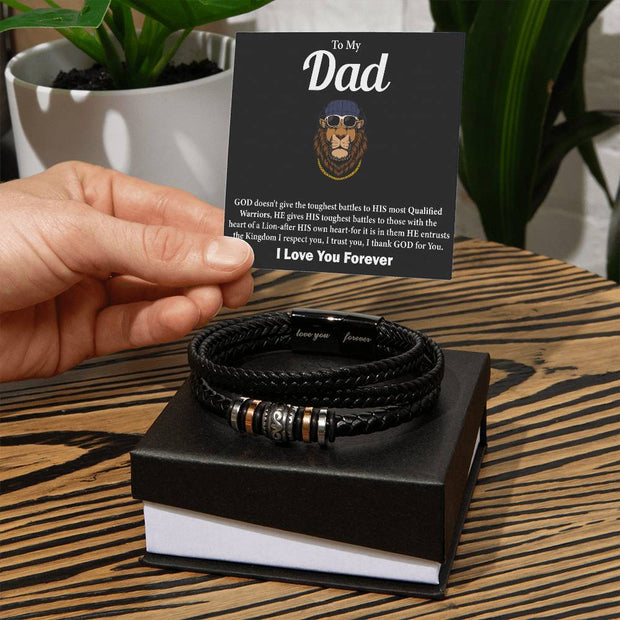 To My Dad - Men's "Love You Forever" Bracelet