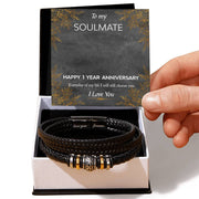 To My Soulmate: Love You Forever Bracelet