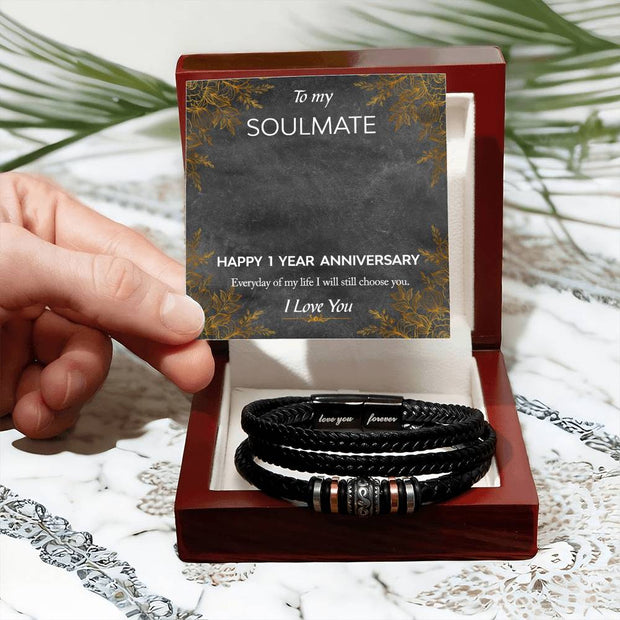 To My Soulmate: Love You Forever Bracelet