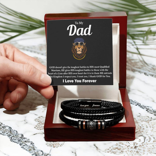 To My Dad - Men's "Love You Forever" Bracelet