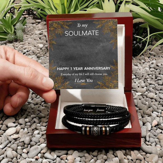 To My Soulmate: Love You Forever Bracelet