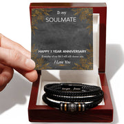 To My Soulmate: Love You Forever Bracelet