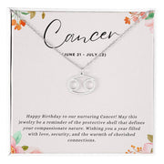 Celebrate Her Deeply Caring Heart with a Personalized Zodiac Necklace: Happy Birthday, Cancer!