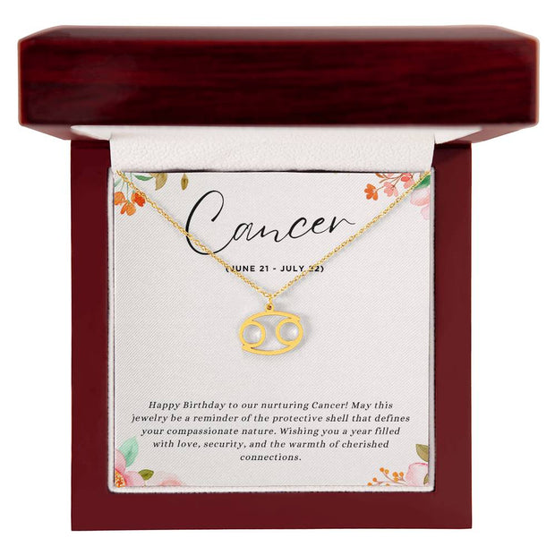 Celebrate Her Deeply Caring Heart with a Personalized Zodiac Necklace: Happy Birthday, Cancer!