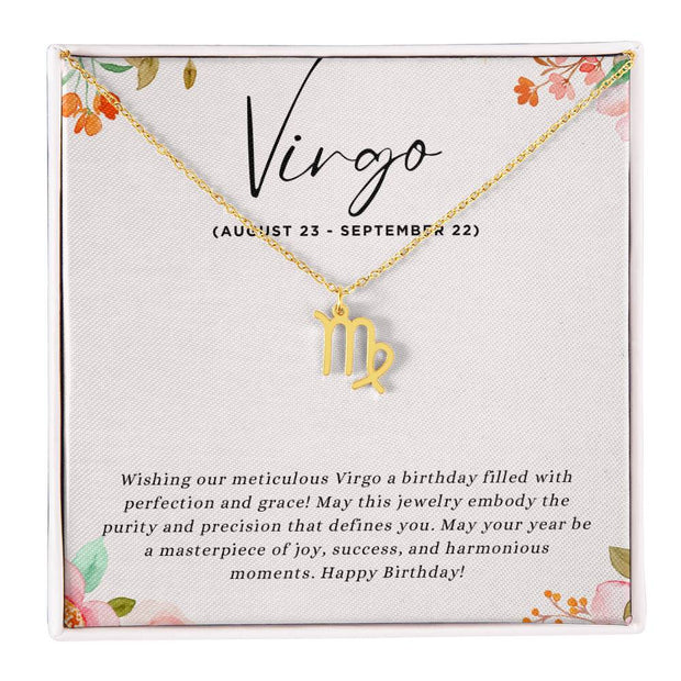 Celebrate Her Detail-Oriented Spirit with a Personalized Zodiac Necklace: Happy Birthday, Virgo!