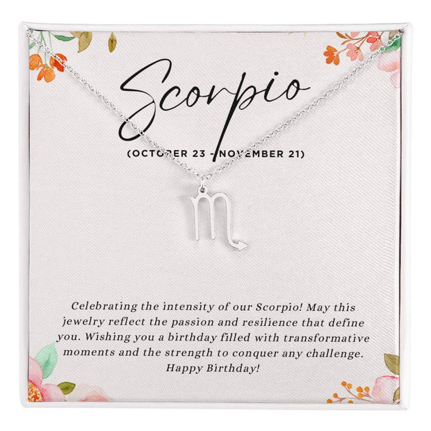 Celebrate Her Enigmatic Spirit with a Personalized Zodiac Necklace: Happy Birthday, Scorpio!