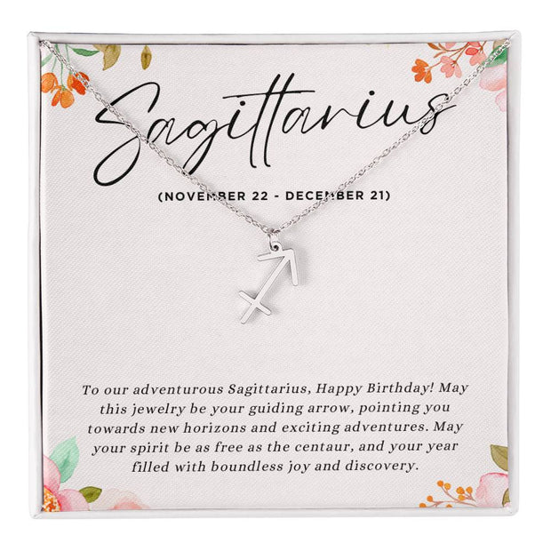 Celebrate Her Free Spirit with a Personalized Zodiac Necklace: Happy Birthday, Sagittarius!