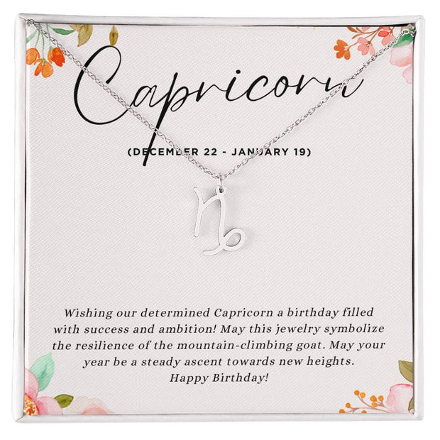 Celebrate Her Tenacious Spirit with a Personalized Zodiac Necklace: Happy Birthday, Capricorn!