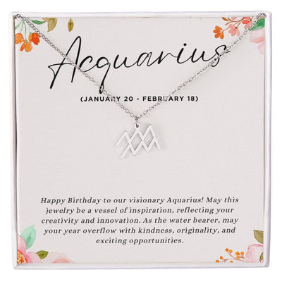 Celebrate Her Progressive Spirit with a Personalized Zodiac Necklace: Happy Birthday, Aquarius!