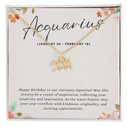 Celebrate Her Progressive Spirit with a Personalized Zodiac Necklace: Happy Birthday, Aquarius!