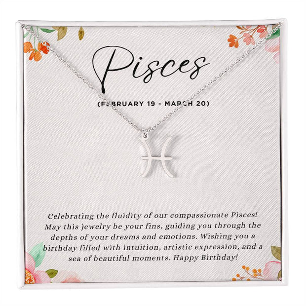 Celebrate Her Dreamy Spirit with a Personalized Zodiac Necklace: Happy Birthday, Pisces!