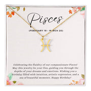 Celebrate Her Dreamy Spirit with a Personalized Zodiac Necklace: Happy Birthday, Pisces!